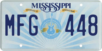 MS license plate MFG448