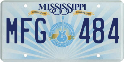 MS license plate MFG484