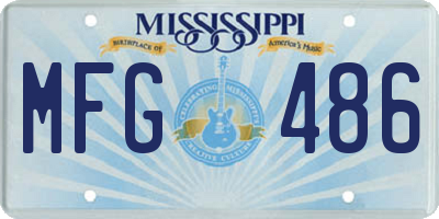 MS license plate MFG486