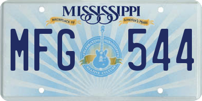 MS license plate MFG544