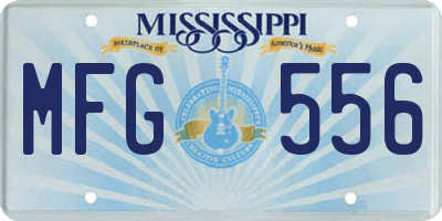 MS license plate MFG556