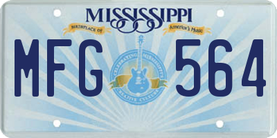 MS license plate MFG564