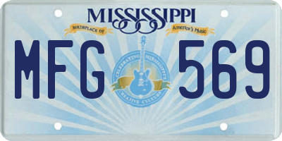 MS license plate MFG569