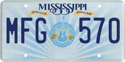 MS license plate MFG570