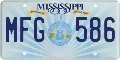 MS license plate MFG586