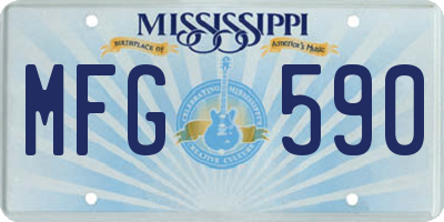 MS license plate MFG590