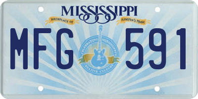 MS license plate MFG591