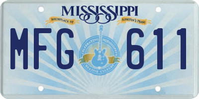 MS license plate MFG611