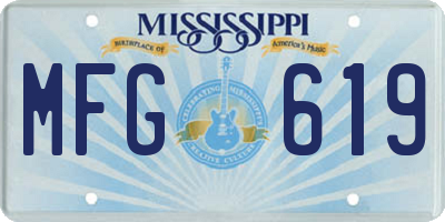 MS license plate MFG619