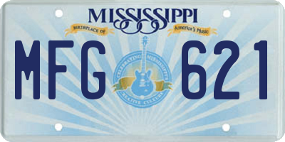MS license plate MFG621
