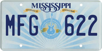 MS license plate MFG622