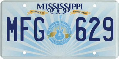 MS license plate MFG629