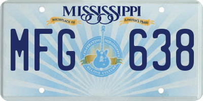 MS license plate MFG638