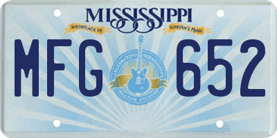MS license plate MFG652