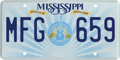 MS license plate MFG659