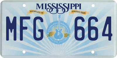 MS license plate MFG664