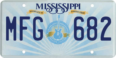 MS license plate MFG682