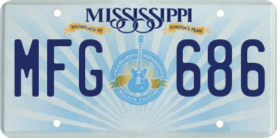 MS license plate MFG686