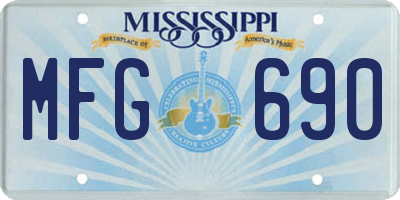 MS license plate MFG690