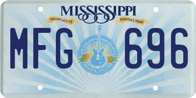 MS license plate MFG696