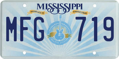MS license plate MFG719