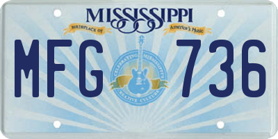MS license plate MFG736