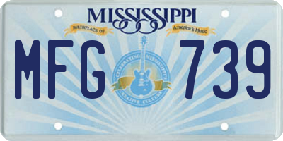 MS license plate MFG739