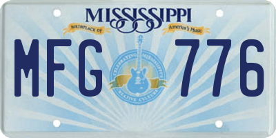 MS license plate MFG776