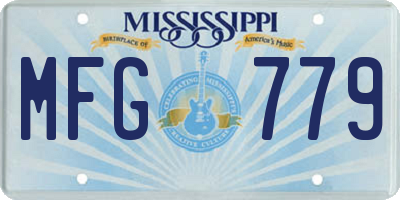 MS license plate MFG779