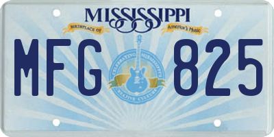 MS license plate MFG825