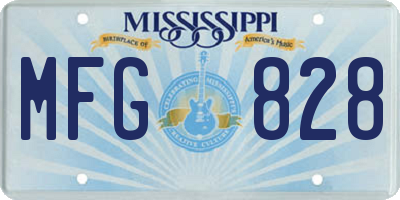MS license plate MFG828