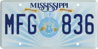MS license plate MFG836