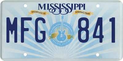 MS license plate MFG841