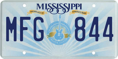 MS license plate MFG844