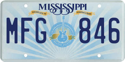MS license plate MFG846