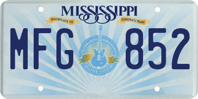 MS license plate MFG852