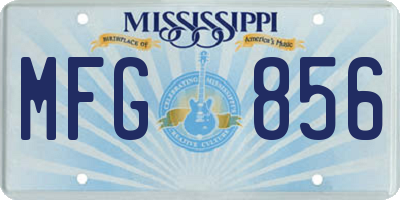 MS license plate MFG856