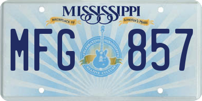 MS license plate MFG857