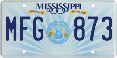 MS license plate MFG873