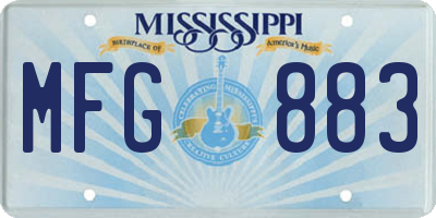 MS license plate MFG883