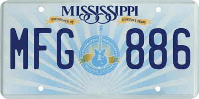 MS license plate MFG886
