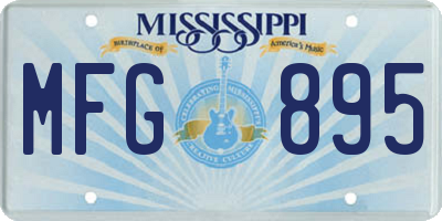MS license plate MFG895