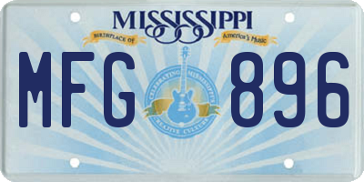 MS license plate MFG896