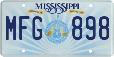 MS license plate MFG898