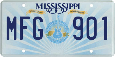 MS license plate MFG901