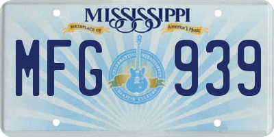 MS license plate MFG939
