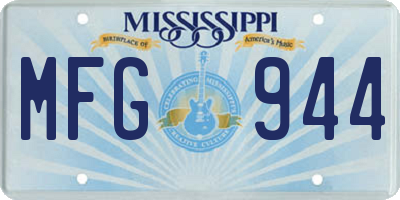 MS license plate MFG944