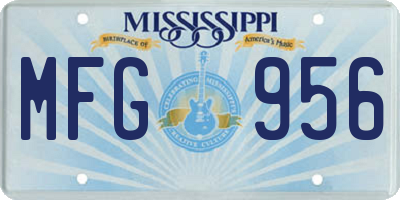 MS license plate MFG956