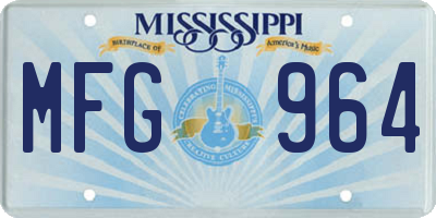 MS license plate MFG964