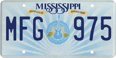 MS license plate MFG975